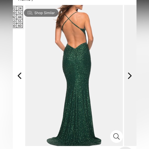 La Femme Soft Sequin Dress Backless - Picture 5 of 5